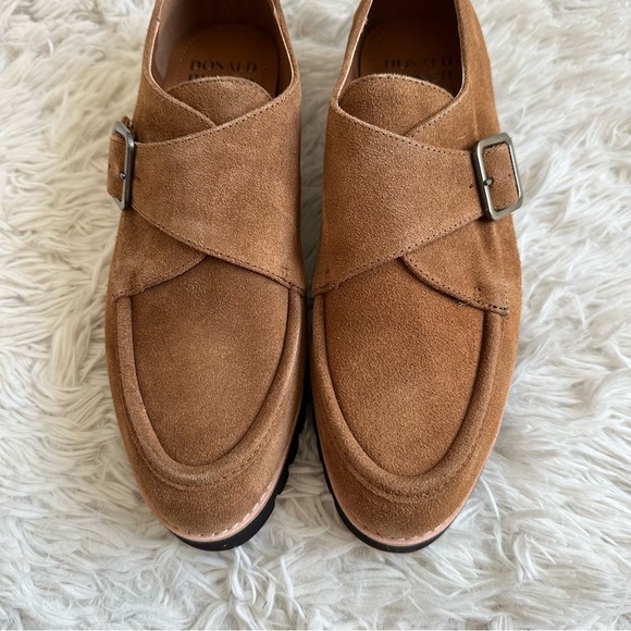 Donald Pliner Elody Monk Strap Suede Loafer Brown New In Box Size 10 - Picture 3 of 9